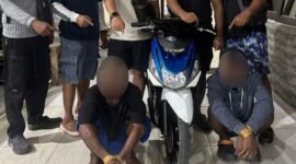 Pelaku yang berhasil diamankan polisi. (Foto: Dok. Polsek Mimika Baru)
