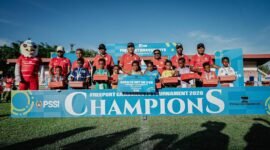 SSB Putra Yeabhu meraih juara pertama pada kategori U-12, diikuti SSB Nafri sebagai juara kedua, SSB Batik di tempat ketiga, dan SSB Waena sebagai Juara keempat. (Foto: Dokumen PTFI)