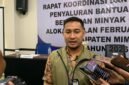 Kepala Perum Bulog KC Timika, Dedy Wahyudi saat ditemui wartawan usai rapat koordinasi di Ballroom Hotel Horison Ultima Timika, Kamis (23/4/2026). (Foto: Galeri Papua/Ahmad)
