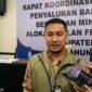 Kepala Perum Bulog KC Timika, Dedy Wahyudi saat ditemui wartawan usai rapat koordinasi di Ballroom Hotel Horison Ultima Timika, Kamis (23/4/2026). (Foto: Galeri Papua/Ahmad)