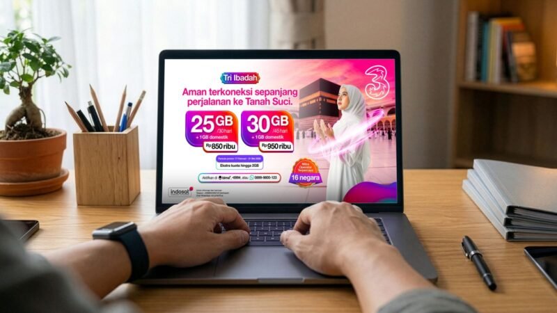 Indosat Ooredoo Hutchison (IOH) melalui brand Tri meluncurkan layanan Tri Ibadah, sebuah solusi konektivitas yang dirancang khusus untuk mendukung kelancaran komunikasi selama musim Haji 2026. (Foto: Dok. Indosat Ooredoo Hutchison)