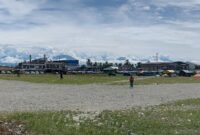 Lapangan Pasar Lama Timika yang akan dijadikan ruang terbuka hijau. (Foto: Galeri Papua/Ahmad)