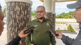 Kepala Badan Perencanaan Pembangunan Daerah (Bappeda) Mimika, Septinus Timang. (Foto: Galeri Papua/Kevin Kurni)