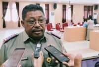 Kepala Kantor Pertanahan Mimika, Yosep Simon Done. (Foto: Galeri Papua/Kevin Kurni)