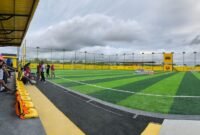 Suasana Goldstone Arena yang menjadi panggung turnamen Mini Soccer Kapolda Cup II. (Foto: Galeri Papua/Ahmad)