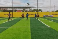 Pertandingan lanjutan Kapolda Cup Season II antara SMA YPPGI dan SMK Hermon, yang berlangsung pada Sabtu (16/5/2026) sore. (Foto: Galeri Papua/Kevin Kurni)