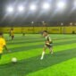 Pertandingan SMANSA melawan SMA Tiga Raja dalam babak penyisihan grup terakhir Turnamen Minisoccer Kapolda Cup II di Goldstone Arena, Minggu (17/5/2026). (Foto: Galeri Papua/Ahmad)