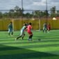 Pertandingan SMKN 1 melawan SMA Taruna dalam laga perempat final perebutan tiket semifinal Turnamen Mini Soccer Kapolda Cup II di Goldstone Arena, Selasa (19/5/2026). (Foto: Galeri Papua/Ahmad)