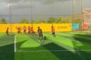 Pertandingan perempat final perebutan tiket semifinal Turnamen Minisoccer Kapolda Cup II di Goldstone Arena, Selasa (19/5/2026). (Foto: Galeri Papua/Ahmad) 