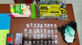 Sejumlah barang bukti yang diamankan polisi. (Foto: SatResnarkoba)