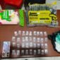 Sejumlah barang bukti yang diamankan polisi. (Foto: SatResnarkoba)