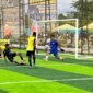 Pertandingan antara SMAN 3 Kokonao melawan SMK Harapan dalam babak semifinal Kapolda Cup II Mini Soccer di Goldstone Arena, Jalan Irigasi, Timika, Rabu (20/5/2026) sore. (Foto: Galeri Papua/Endy Langobelen)