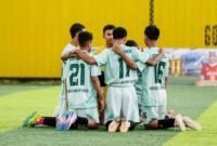 Pemain SMA Taruna selebrasi saat bertanding melawan SMA YPPGI pada Rabu (20/5/2026). (Foto: Istimewa/Fernando Rio)