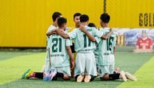 Pemain SMA Taruna selebrasi saat bertanding melawan SMA YPPGI pada Rabu (20/5/2026). (Foto: Istimewa/Fernando Rio)