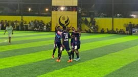 SMAN 3 Kokonao menjuarai Kapolda Cup Season II antar SMA/SMK se-Kabupaten Mimika usai menaklukkan SMA Taruna dengan skor meyakinkan 3-0 di Goldstone Arena. (Foto: Galeri Papua/Ahmad)
