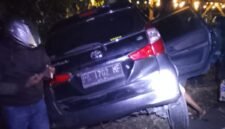 Kondisi mobil usai terlibat kecelakaan. (Foto: Istimewa)