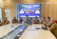 Foto bersama usai konferensi pers di ruang rapat kantor BRIDA Kabupaten Mimika, Selasa (2/6/2026). (Foto: Galeri Papua/Ahmad)
