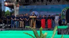 Seremoni pembukaan pameran hari lingkungan hidup di Pelataran Graha Eme Neme Yauware, Jumat (5/6/2026). (Foto: Galeri Papua/Ahmad)