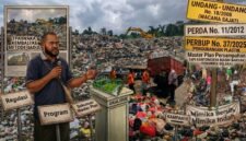 Ilustrasi persoalan pengelolaan sampah di Kabupaten Mimika. (Foto: Galeri Papua/Endy Langobelen regenerated by Google Gemini)