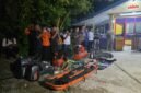 Tim gabungan beserta sejumlah barang bukti dan 17 potongan tubuh yang berada di dalam kantong mayat. (Foto: Istimewa/Humas Polres Biak Numfor)