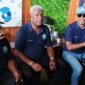 (Dari kanan) Direktur Executive Vice President Sustainable Development PT Freeport Indonesia, Claus wamafma; Bupati Mimika, Johannes Rettob; dan Wakil Bupati, Emanuel Kemong bertemu awak media usai mengunjungi stand yang ada di Expo Lingkungan di Halaman Eme Neme Yauware. (Foto: Galeri Papua/Kevin Kurni)