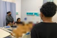 Korban menjalani perawatan di RSUD Mimika. (Foto: Istimewa)