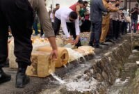 Lebih dari 3000 Minuman keras ilegal yang berhasil diamankan dan dimusnahkan aparat gabungan dalam operasi pengawasan yang berlangsung sepanjang Januari hingga Juni 2026. (Foto: Galeri Papua/Ahmad)