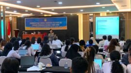 Suasana kegiatan evaluasi sistem pencatatan gizi 26 puskesmas di Ballroom Hotel Horison Diana Timika, Rabu (17/6/2026). (Foto: Galeri Papua/Ahmad)