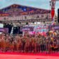 Sejumlah peserta dari setiap kabupaten di Papua Tengah mengikuti pembukaan Festival Cahaya Kreasi Pelajar di Nabire, Rabu (24/6/2026) sore. (Foto: Galeri Papua/Endy Langobelen)