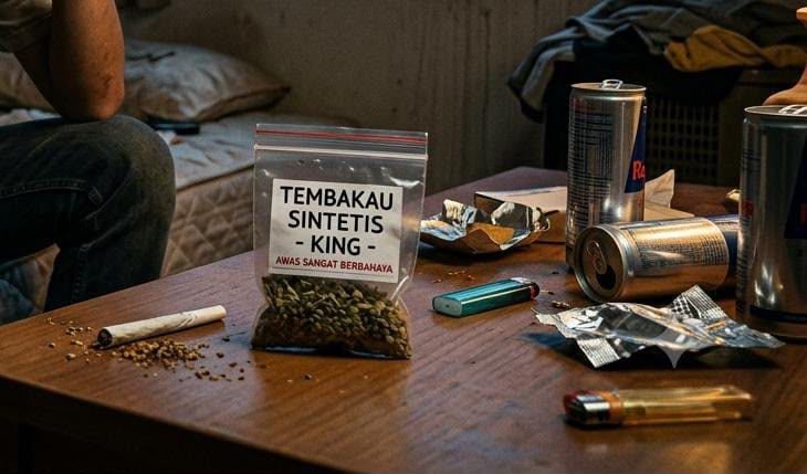 Ilustrasi tembakau sintetis.