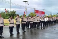 Upacara kenaikan pangkat di Polres Mimika, Selasa (30/6/2026). (Foto: Humas Polres Mimika)
