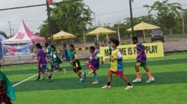 Para pemain SSB Amungsa menjalani pemusatan latihan di Goldstone Arena. (Foto: Istimewa)