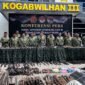 Pelaksanaan konferensi pers di Makogabwilhan III, Timika, Papua Tengah, Senin (6/7/2026). (Foto: Galeri Papua/ Endy Langobelen)