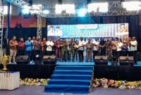 Pembukaan Multi Event dan Single Event Pelajar Tahun 2026 di Kabupaten Mimika ditandai dengan pemukulan tifa oleh Bupati Mimika, Johannes Rettob. (Foto: Galeri Papua/Kevin Kurni)