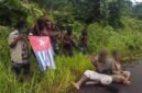 Pasukan TPNPB Kodap XVI Yahukimo bersama TPNPB Kodap III Ndugama Derakma Batalyon Wesem mengeksekusi dua orang yang dituding sebagai mata-mata di Yahukimo, Papua Pegunungan, Senin (20/7/2026). (Foto: Tangkapan layar video TPNPB-OPM)