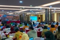 Para peserta mengikuti kegiatan sosialisasi Hak Kekayaan Intelektual di Ballroom Hotel Horison Diana Timika, Kamis (23/7/2026). (Foto: Ahmad)