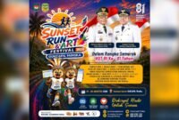 Flyer kegiatan Sunset Run and Art Festival 2026.