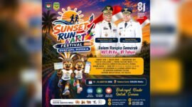Flyer kegiatan Sunset Run and Art Festival 2026.