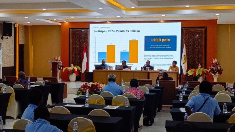 Anggota KPU Mimika, Hinorimus Kia Ruma, mengingatkan tingginya partisipasi pemilih di atas 100 persen harus diiringi penghitungan suara yang jujur serta akurat. Pesan itu disampaikan dalam Forum Diskusi Politik 