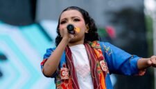Rapper cilik asal Kabupaten Mimika, Nachyta Velove Varina Nossy, tampil di salah satu event di Timika, Papua Tengah. (Foto: Istimewa)