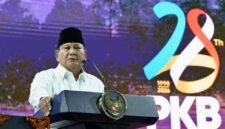 Presiden Prabowo Subianto menghadiri peringatan Hari Lahir (Harlah) Partai Kebangkitan Bangsa (PKB) ke-28 yang digelar di Jakarta International Convention Center (JICC), Jakarta, pada Kamis, 23 Juli 2026. Foto: BPMI Setpres/Cahyo