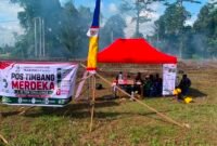 Pos Timbang Merdeka di tepi bundaran Mimika Smart City (Bundaran Petrosea). (Foto: Galeri Papua Ahmad)