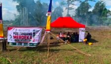 Pos Timbang Merdeka di tepi bundaran Mimika Smart City (Bundaran Petrosea). (Foto: Galeri Papua Ahmad)