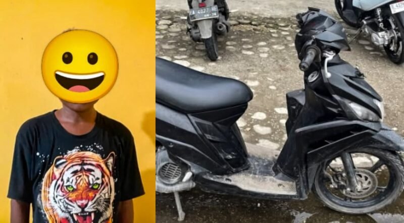 Pelaku dan barang bukti yang diamankan. (Foto: Istimewa/Humas Polres Mimika)