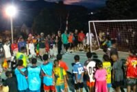 Lomba futsal anak yang digelar oleh Keondofoloan Asli Waena EBHAINYE HAYENAI, Ondofolo Khambuyouge Kambu di halaman Alobhuai atau kintal Ondofolo Khambuyouge Kambu, RT 002/RW 13, Kelurahan Waena, Senin (17/8/2026). (Foto: Istimewa)