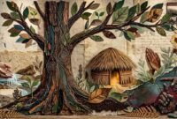 Ilustrasi puisi Suara Pepohonan (Foto: Galeri Papua/Endy Langobelen regenerated by Gemini AI)