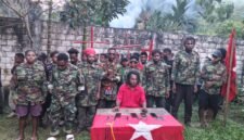 Ketua KNPB Wilayah Sentani Sadracks Lagowan menyampaikan seruan aksi nasional pada 15 Agustus 2026 di Sentani, Kabupaten Jayapura, Papua, Selasa, 11 Agustus 2026. dok. KNPB Sentani. 