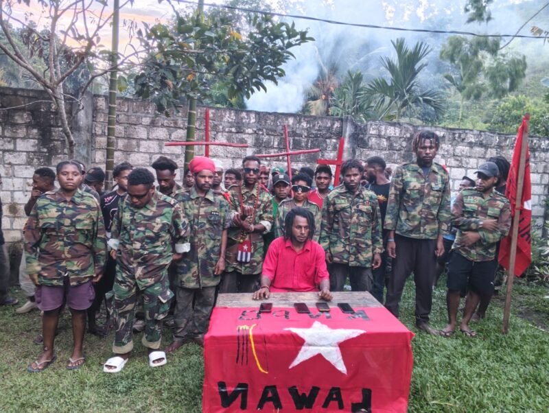 Ketua KNPB Wilayah Sentani Sadracks Lagowan menyampaikan seruan aksi nasional pada 15 Agustus 2026 di Sentani, Kabupaten Jayapura, Papua, Selasa, 11 Agustus 2026. dok. KNPB Sentani. 