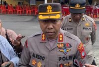 Kapolres Mimika AKBP Alredo Agustinus Rumbiak saat ditemui wartawan di Mapolres Mimika, Senin, 24 Agustus 2026. Ia mengakui penyelidikan kasus penculikan sembilan anak di Distrik Jila belum menghasilkan titik terang soal keberadaan korban maupun identitas pelaku. Galeripapua/ Ahmad.