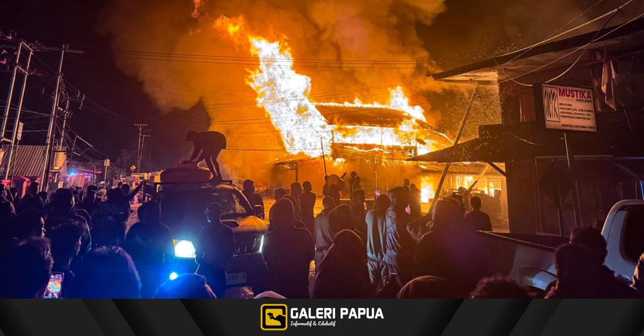Kebakaran di Paniai: 40 Rumah Kios Ludes, 11 Orang Meninggal Dunia